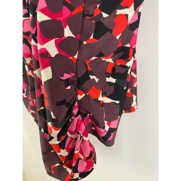 24W Plus Size Beach Native Tankini Top Swimsuit Pink Purple Geometric Swim Wear - Picture 5 of 11